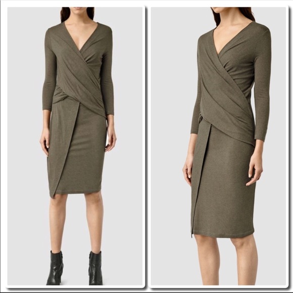 All Saints Dresses & Skirts - All Saints Adria Dress In Wren Brown